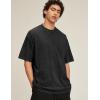 image:imageFlygo 3 Pack Men Oversized T Shirts Acid Washed Unisex Tee Loose Fit Short Sleeve Casual Streetwear Baggy Basic TopsBlackgreyolivegreen
