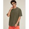 image:imageFlygo 3 Pack Men Oversized T Shirts Acid Washed Unisex Tee Loose Fit Short Sleeve Casual Streetwear Baggy Basic TopsBlackgreyolivegreen