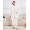 image:imageFlygo Girls Fleece Jumpsuits Fuzzy Hooded Onesie Rompers Kids Zip One Piece Romper Costume Warm Winter Clothes 514 YearsBeige