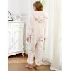 image:imageFlygo Girls Fleece Jumpsuits Fuzzy Hooded Onesie Rompers Kids Zip One Piece Romper Costume Warm Winter Clothes 514 YearsBeige