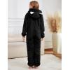 image:imageFlygo Girls Fleece Jumpsuits Fuzzy Hooded Onesie Rompers Kids Zip One Piece Romper Costume Warm Winter Clothes 514 YearsBlack