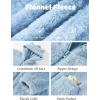 image:imageFlygo Girls Fleece Jumpsuits Fuzzy Hooded Onesie Rompers Kids Zip One Piece Romper Costume Warm Winter Clothes 514 YearsBlue