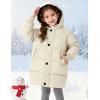 image:imageFlygo Girls Puffer Jacket Hooded Winter Coats WaterResistant Midi Long Zip Puffy Jackets for Boys Little Kids410 YearsBeige