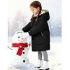image:imageFlygo Girls Puffer Jacket Hooded Winter Coats WaterResistant Midi Long Zip Puffy Jackets for Boys Little Kids410 YearsBlack