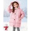 image:imageFlygo Girls Puffer Jacket Hooded Winter Coats WaterResistant Midi Long Zip Puffy Jackets for Boys Little Kids410 YearsPink