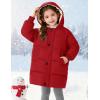 image:imageFlygo Girls Puffer Jacket Hooded Winter Coats WaterResistant Midi Long Zip Puffy Jackets for Boys Little Kids410 YearsRed