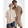 image:imageFlygo Mens 4 Pack Oversized TShirts Acid Wash Cotton Vintage Loose Fit Baggy Tees Summer Short Sleeve Basic Streetwear TopsBlackgreykhakiarmygreenbeige