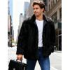 image:imageFlygo Mens Faux Fur Coat Winter Jackets Fluffy Lapel Long Sleeve Furry Fur Jacket Coats Thick OuterwearBlack