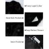 image:imageFlygo Mens Faux Fur Coat Winter Jackets Fluffy Lapel Long Sleeve Furry Fur Jacket Coats Thick OuterwearBlack