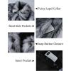 image:imageFlygo Mens Faux Fur Coat Winter Jackets Fluffy Lapel Long Sleeve Furry Fur Jacket Coats Thick OuterwearWhite Grey