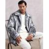 image:imageFlygo Mens Faux Fur Coat Winter Jackets Fluffy Lapel Long Sleeve Furry Fur Jacket Coats Thick OuterwearWhite Grey