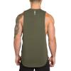 image:imageFlygo Mens Fitted Muscle Stringer Vest Workout Tank Tops Gym BodybuildingArmy Green