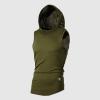 image:imageFlygo Mens Hooded Tank Tops Workout Sleeveless Shirt Muscle Stringer VestArmy Green