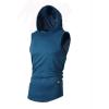 image:imageFlygo Mens Hooded Tank Tops Workout Sleeveless Shirt Muscle Stringer VestBlue