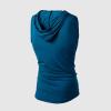 image:imageFlygo Mens Hooded Tank Tops Workout Sleeveless Shirt Muscle Stringer VestBlue
