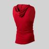 image:imageFlygo Mens Hooded Tank Tops Workout Sleeveless Shirt Muscle Stringer VestWine Red