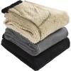 image:imageFlygo Mens Warm Sherpa Lined Drawstring Running Sweatpants Active Jogger Fleece Pants with Pockets Small 02 Black