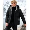 image:imageFlygo Puffer Jacket Men Winter Coats Hooded Insulated Quilted Jackets Waterproof Thicken Parka Snow JacketsBlack