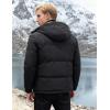 image:imageFlygo Puffer Jacket Men Winter Coats Hooded Insulated Quilted Jackets Waterproof Thicken Parka Snow JacketsBlack
