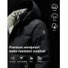 image:imageFlygo Puffer Jacket Men Winter Coats Hooded Insulated Quilted Jackets Waterproof Thicken Parka Snow JacketsBlack