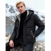 image:imageFlygo Puffer Jacket Men Winter Coats Hooded Insulated Quilted Jackets Waterproof Thicken Parka Snow JacketsBlack