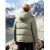 image:imageFlygo Puffer Jacket Men Winter Coats Hooded Insulated Quilted Jackets Waterproof Thicken Parka Snow JacketsKhaki Green
