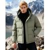 image:imageFlygo Puffer Jacket Men Winter Coats Hooded Insulated Quilted Jackets Waterproof Thicken Parka Snow JacketsKhaki Green