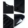 image:imageFlygo Womens 2 Piece Lounge Sets Summer Short Sleeve Sweatsuit Casual Wide Leg Matching Pants Travel Airport Outfits PocketsBlack