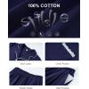 image:imageFlygo Womens Button Down Pajama Set Short Sleeve Top Long Pants Soft Loungewear Pjs Set with PocketsNavyblue