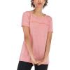 image:imageFlygo Womens Short Sleeve Yoga Tops Activewear Running Workouts TShirt Cross Back Small Watermelon Red