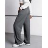 image:imageFlygo Womens Wide Leg Sweatpants Drawstring Elastic Waist Baggy Pants Trendy Loose Athletic Joggers with PocketDark Grey