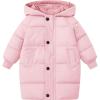 image:imageFlygo Girls Puffer Jacket Hooded Winter Coats WaterResistant Midi Long Zip Puffy Jackets for Boys Little Kids410 YearsPink
