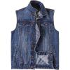 image:imageFlygo Mens Button Down Denim Jeans Vest Jacket Plus Size 3XLBlue