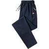 image:imageFlygo Mens Drawstring Waist Workout Yoga Track Pants Casual Cotton OpenBottom Sweatpants Navy Large