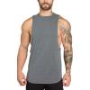 image:imageFlygo Mens Fitted Muscle Stringer Vest Workout Tank Tops Gym BodybuildingGrey