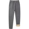 image:imageFlygo Mens Warm Sherpa Lined Drawstring Running Sweatpants Active Jogger Fleece Pants with Pockets Medium 01 Dark Grey