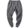 image:imageFlygo Mens Warm Sherpa Lined Drawstring Running Sweatpants Active Jogger Fleece Pants with Pockets Medium 02 Dark Grey