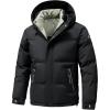 image:imageFlygo Puffer Jacket Men Winter Coats Hooded Insulated Quilted Jackets Waterproof Thicken Parka Snow JacketsBlack