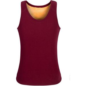 image:imageFlygo Mens Slimming Thermal Shirt Body Shaper Sauna Vest Tank TopWine Red