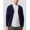 image:imageFlygo Mens Basic Slim Fit Long Sleeve Button Front VNeck Cardigan SweatersNavy