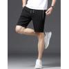 image:imageFlygo Mens Shorts Casual Athletic Elastic Waist Workout Short Pants Drawstring Beach Shorts Zipper PocketsBlack