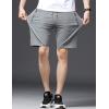 image:imageFlygo Mens Shorts Casual Athletic Elastic Waist Workout Short Pants Drawstring Beach Shorts Zipper PocketsDark Grey
