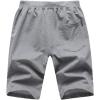image:imageFlygo Mens Shorts Casual Athletic Elastic Waist Workout Short Pants Drawstring Beach Shorts Zipper PocketsDark Grey