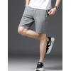 image:imageFlygo Mens Shorts Casual Athletic Elastic Waist Workout Short Pants Drawstring Beach Shorts Zipper PocketsDark Grey