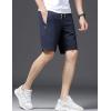 image:imageFlygo Mens Shorts Casual Athletic Elastic Waist Workout Short Pants Drawstring Beach Shorts Zipper PocketsNavy Blue