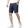 image:imageFlygo Mens Shorts Casual Athletic Elastic Waist Workout Short Pants Drawstring Beach Shorts Zipper PocketsNavy Blue