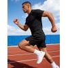 image:imageFlygo Mens Workout Shirts Athletic Running Gym Short Sleeve TShirts Quick Dry Sun Protection Cooling Active Tee TopsBlack