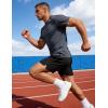 image:imageFlygo Mens Workout Shirts Athletic Running Gym Short Sleeve TShirts Quick Dry Sun Protection Cooling Active Tee TopsDarkgrey