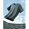 image:imageFlygo Mens Workout Shirts Athletic Running Gym Short Sleeve TShirts Quick Dry Sun Protection Cooling Active Tee TopsGreygreen