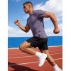 image:imageFlygo Mens Workout Shirts Athletic Running Gym Short Sleeve TShirts Quick Dry Sun Protection Cooling Active Tee TopsPurple